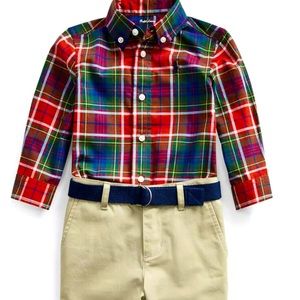 Ralph Lauren Baby Boys shirt/pants outfit 3M